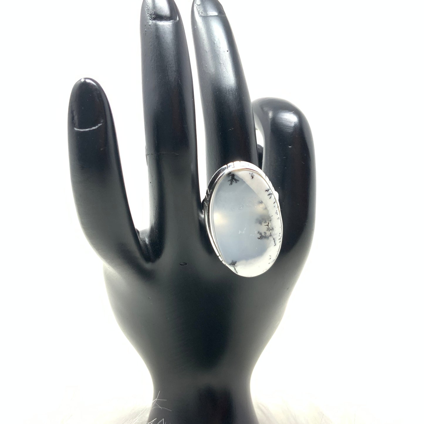 Dendrite Opal Ring, size 8