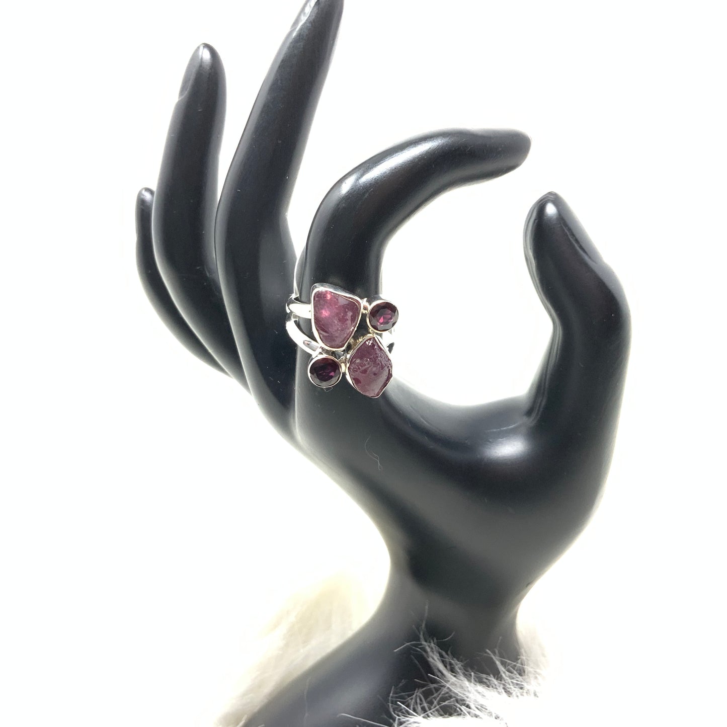 Multistone Ruby Ring, size 8