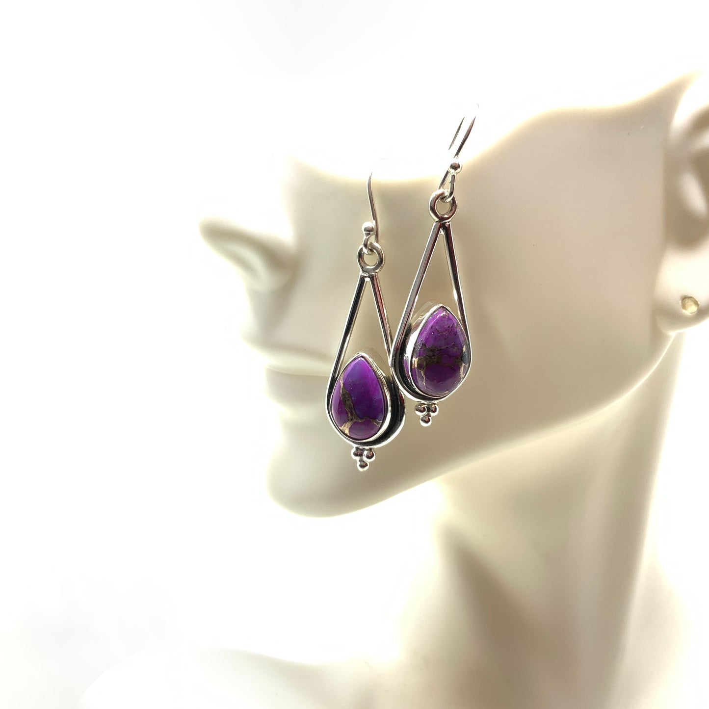 Purple Mojave Turquoise Earrings