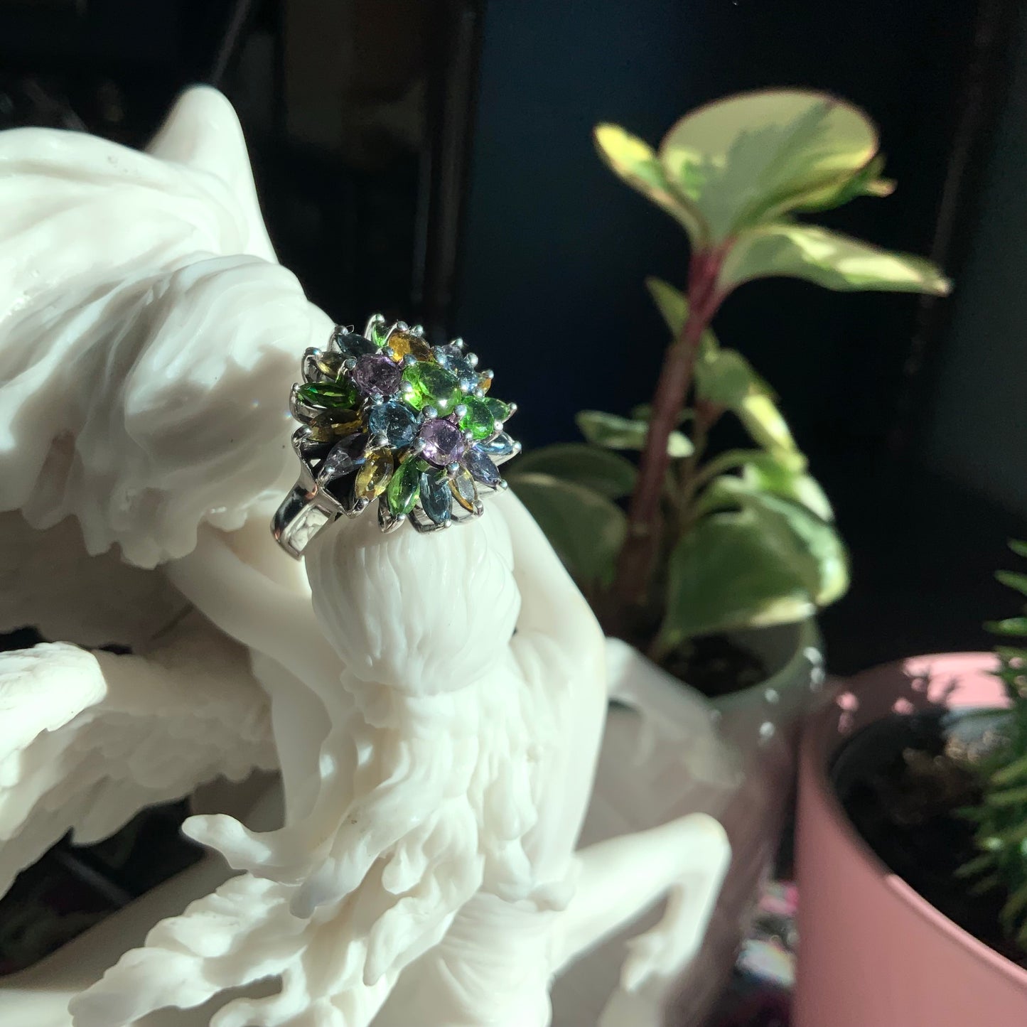 Topaz Cocktail Ring, size 7.5