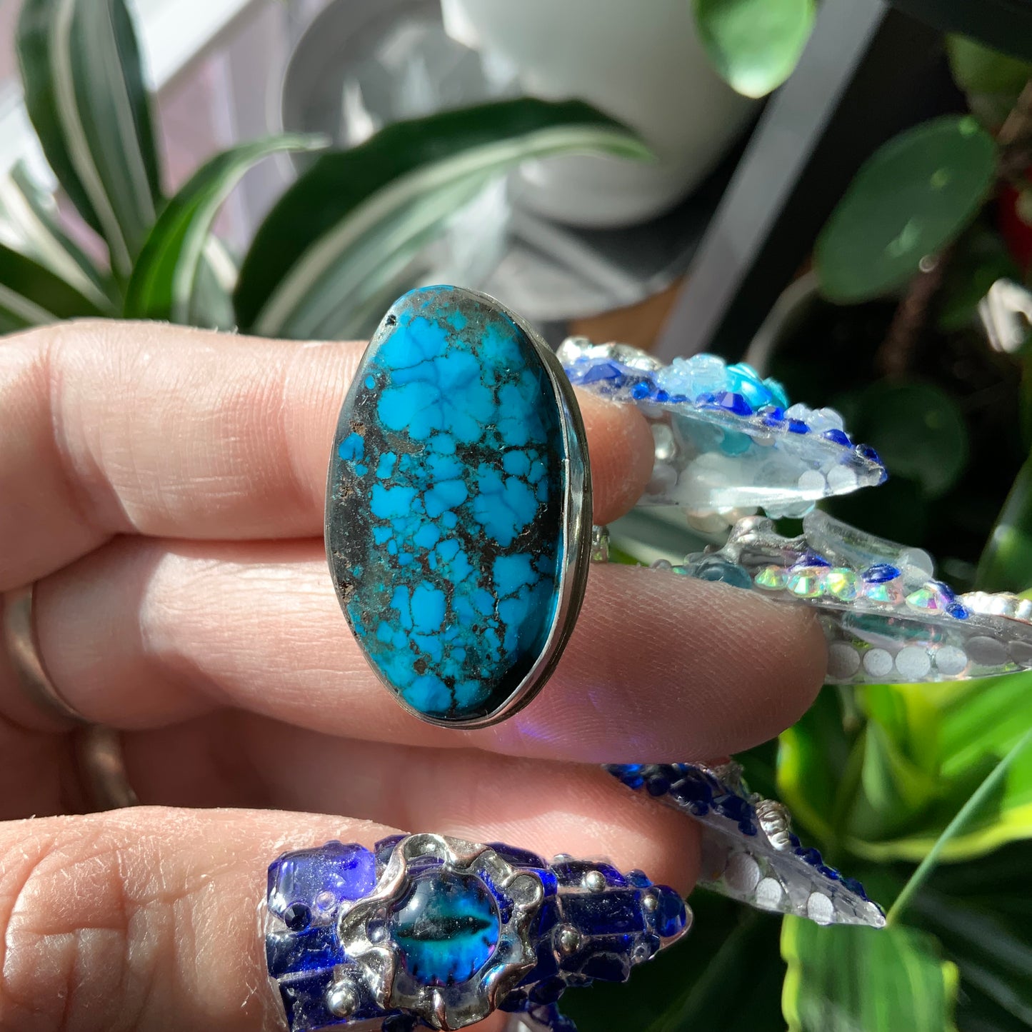 Kingman Turquoise Ring, size 9
