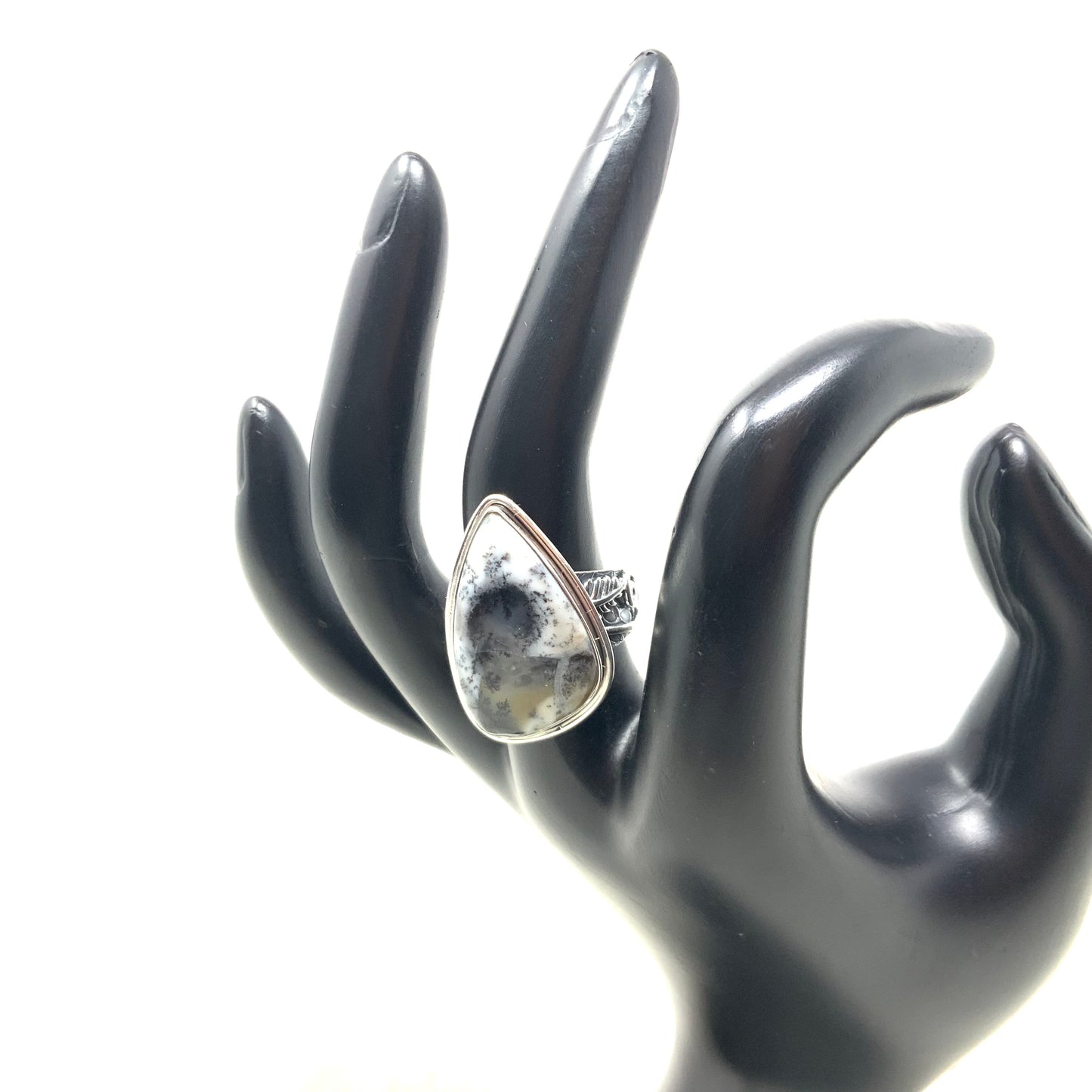 Dendrite Opal Ring, size 7