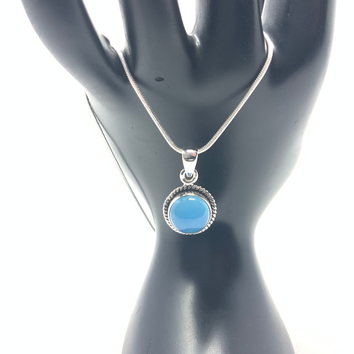 Blue Chalcedony Pendant
