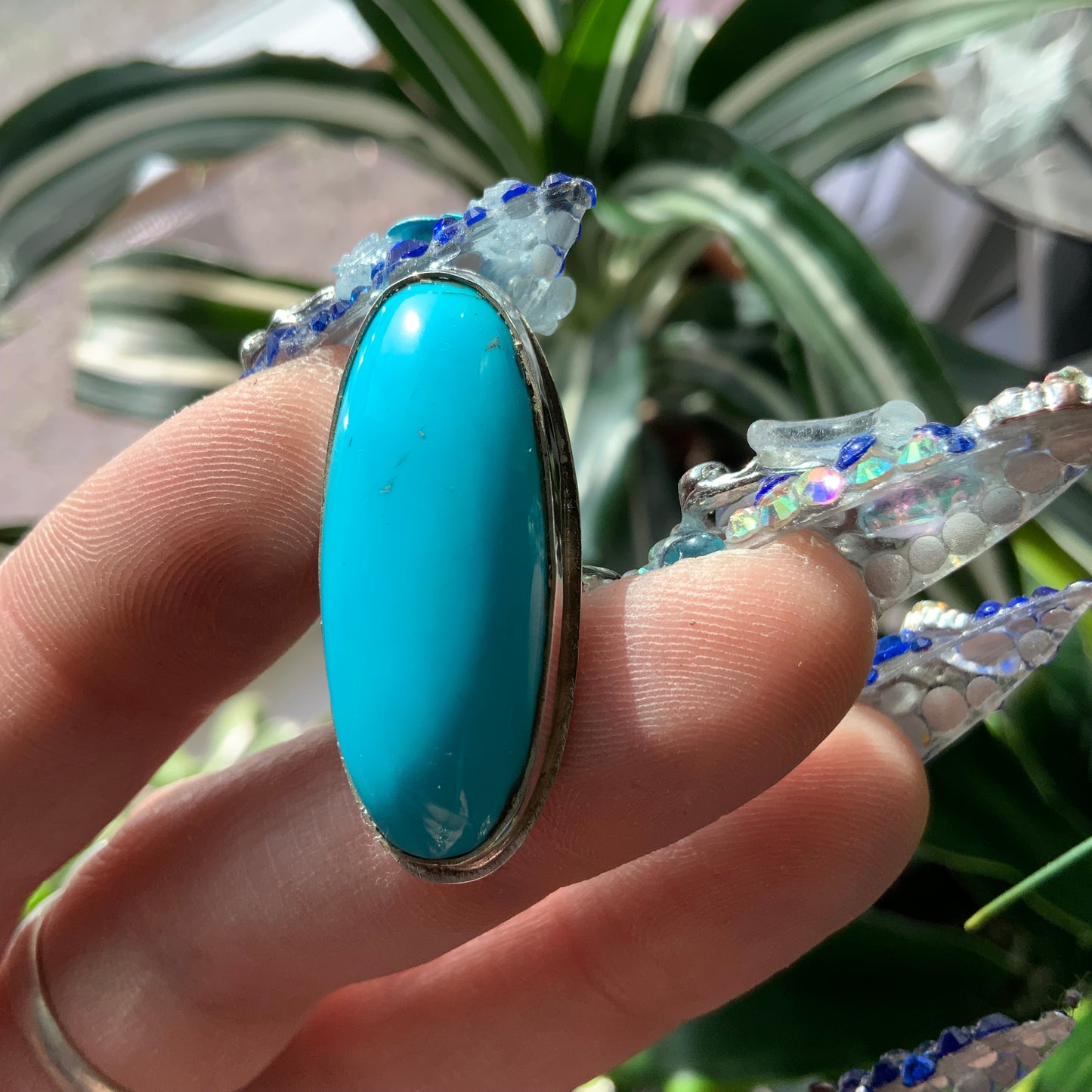 Nevada Blue Turquoise Ring, size 8