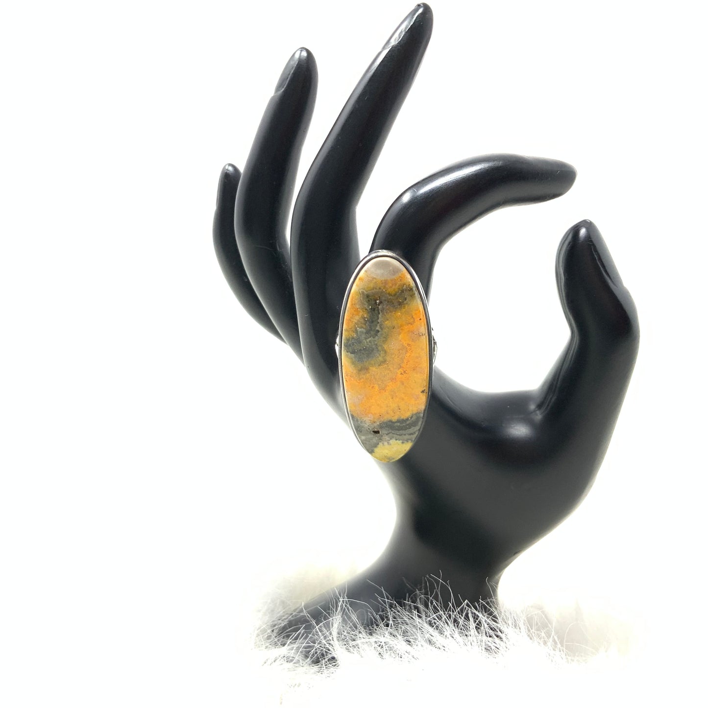 Bumblebee Jasper Ring, size 8