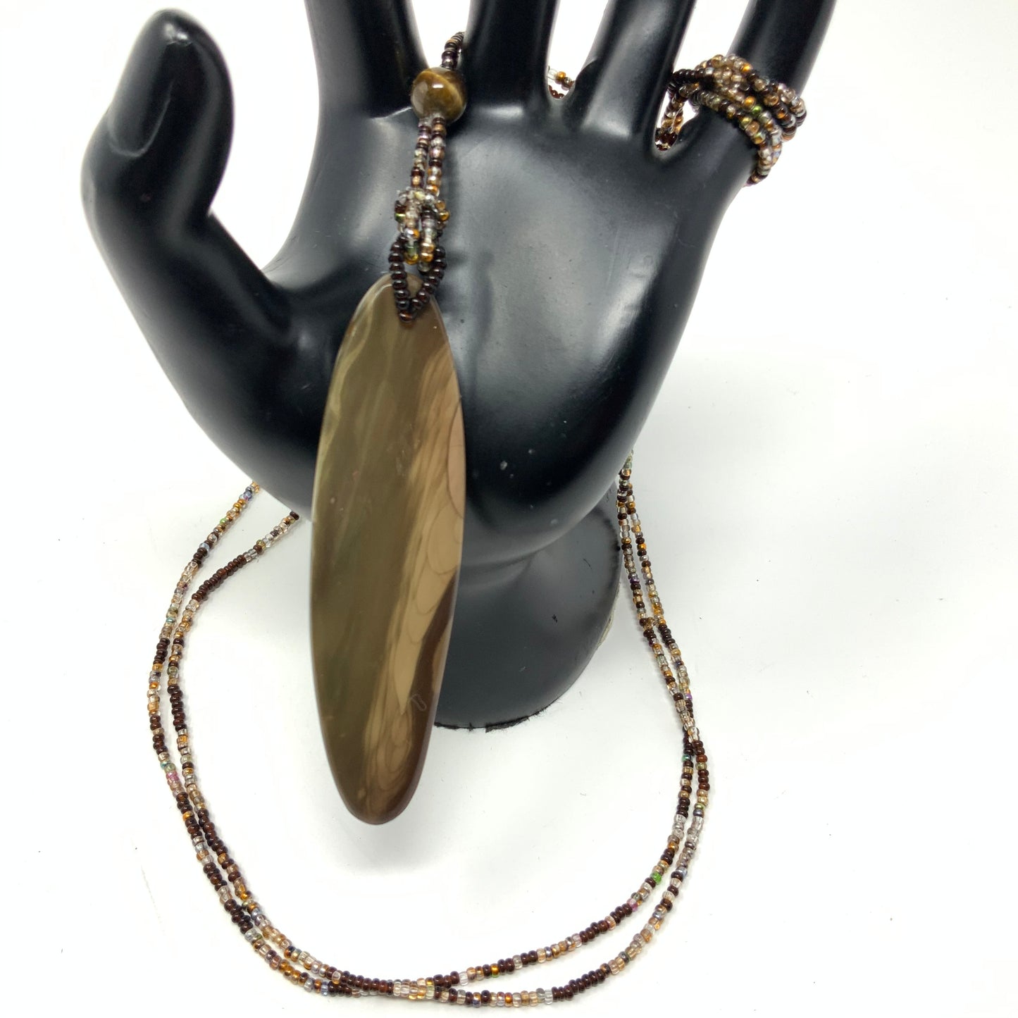 Green Willow Creek Jasper Beaded Necklace