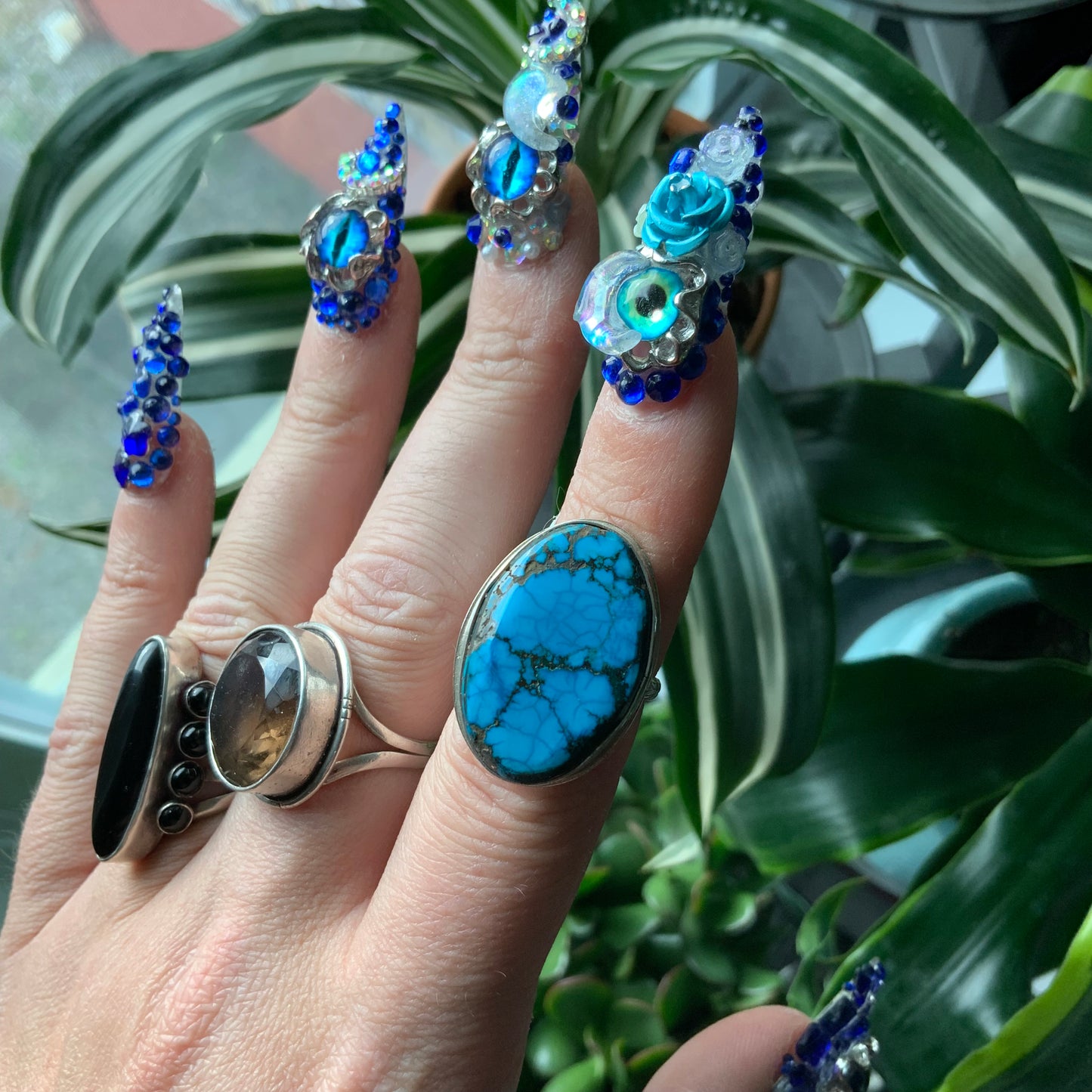 Kingman Turquoise Ring, size 7