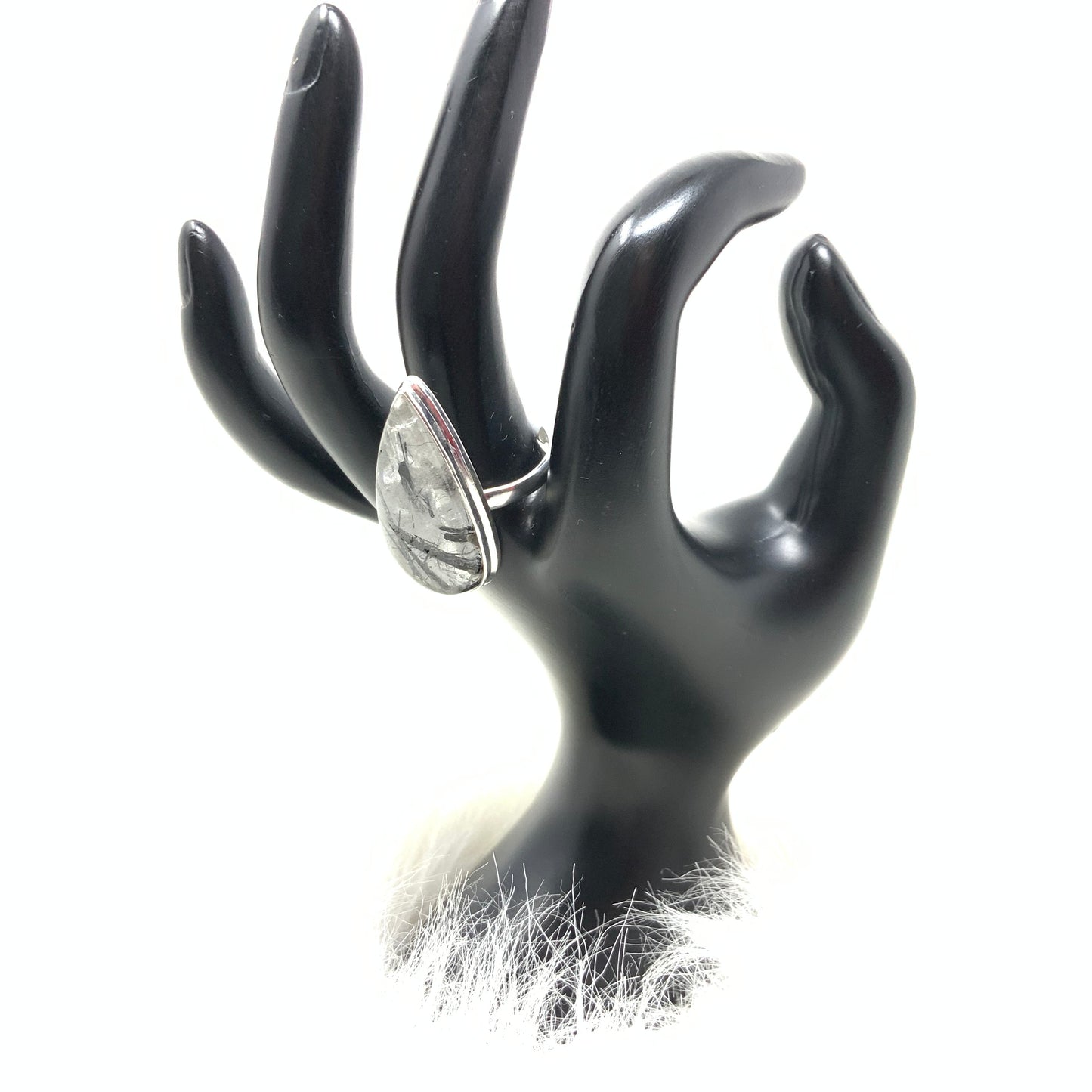 Rutile Quartz Ring, size 10