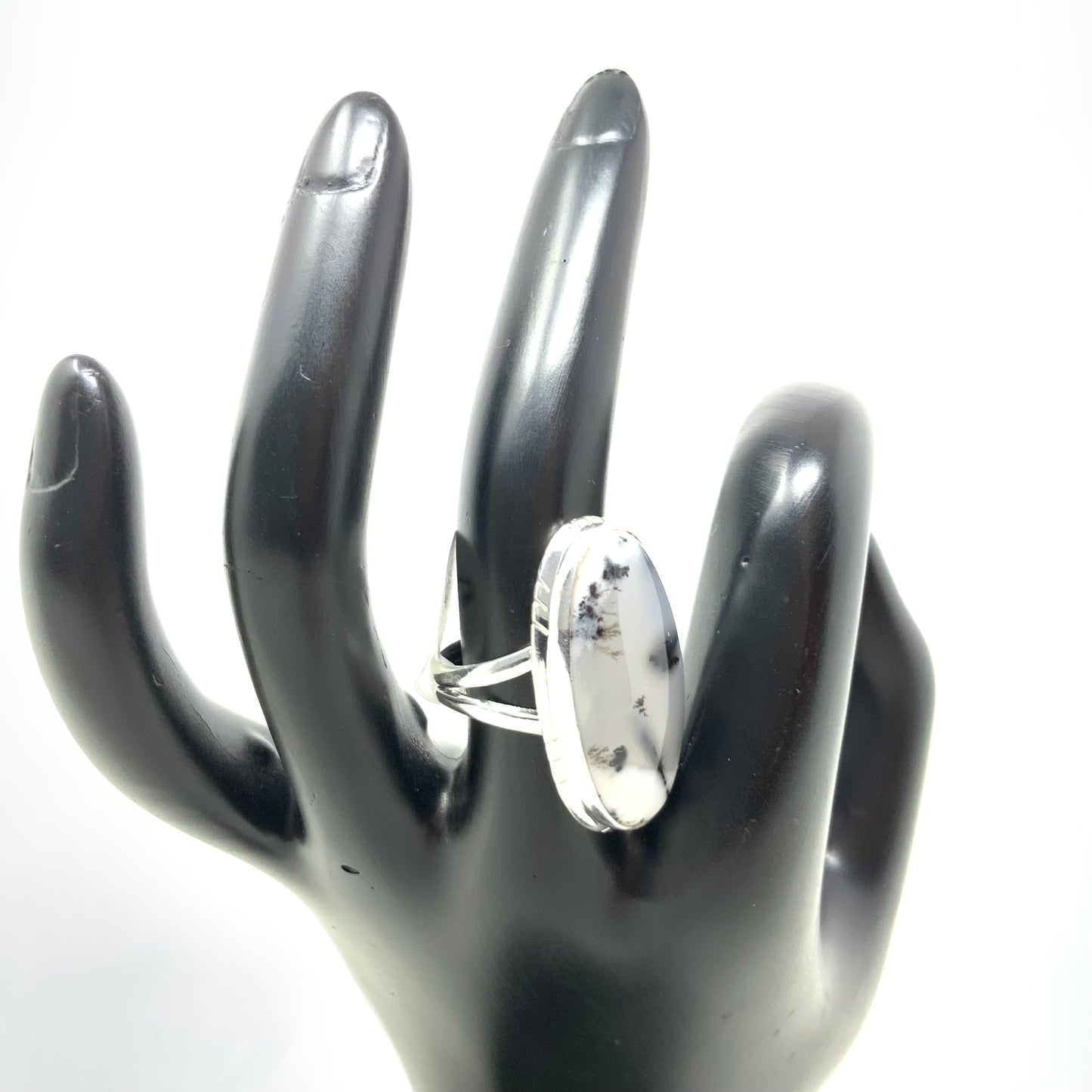 Dendrite Opal Ring, size 6