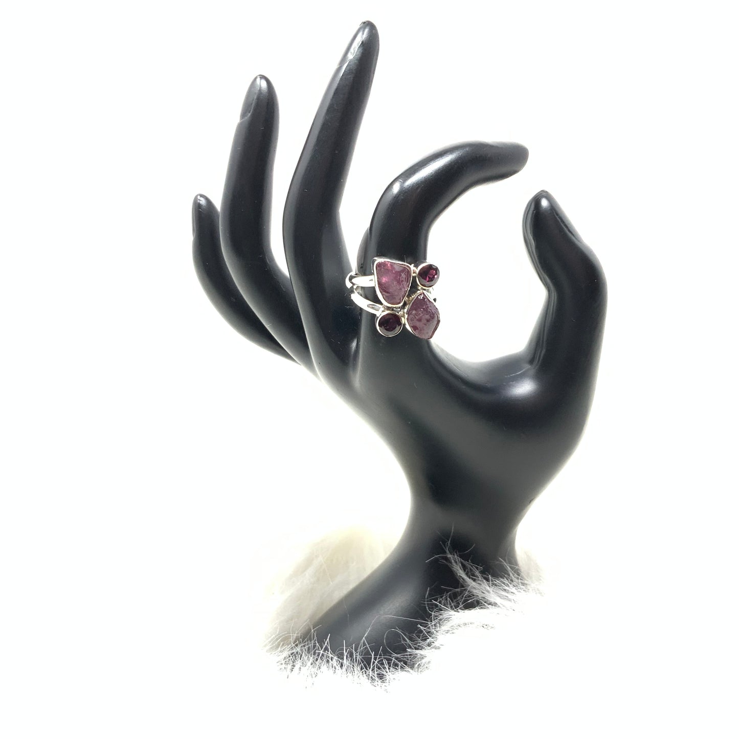 Multistone Ruby Ring, size 8