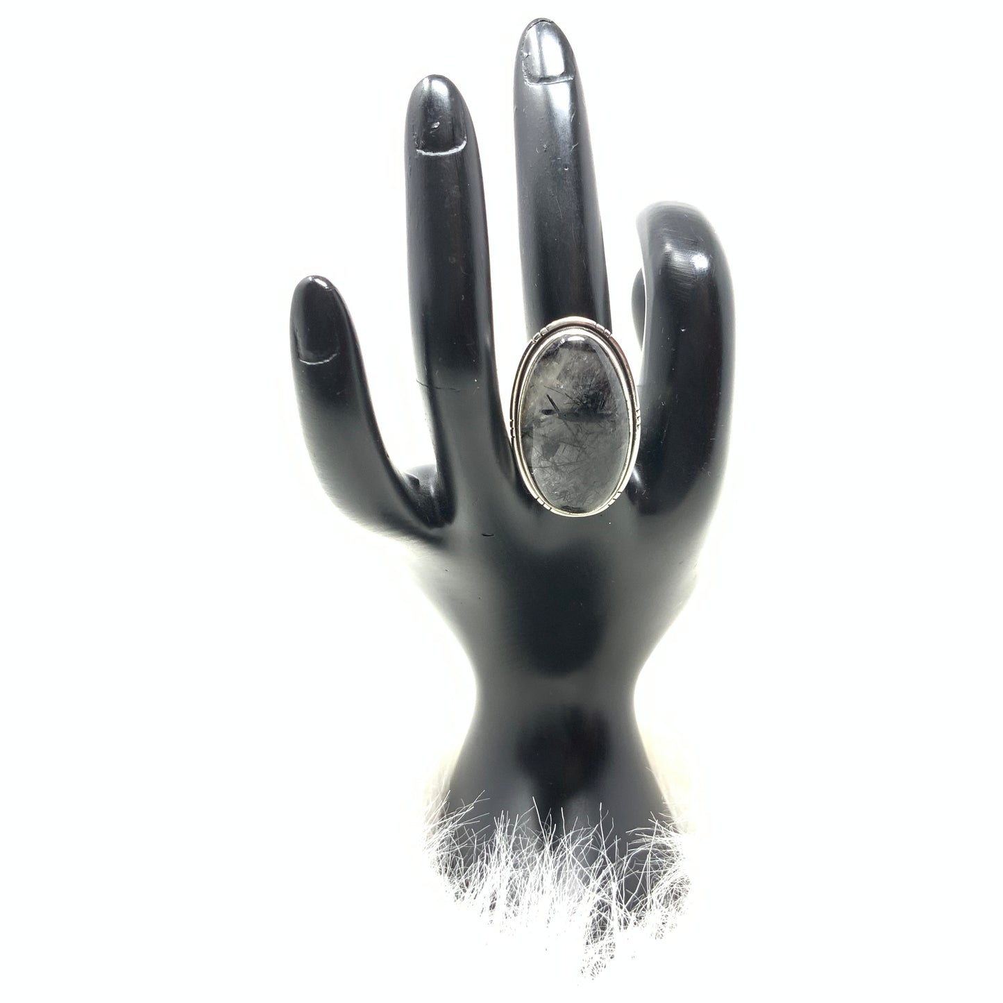 Rutile Quartz Ring, size 7