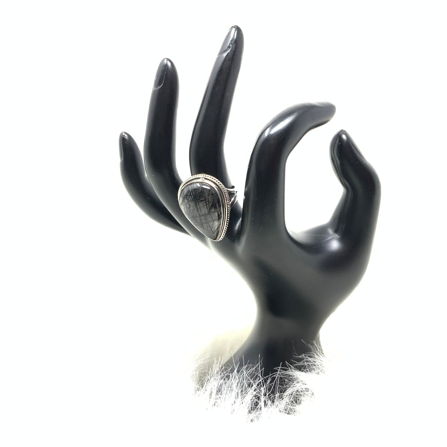 Rutile Quartz Ring, size 8