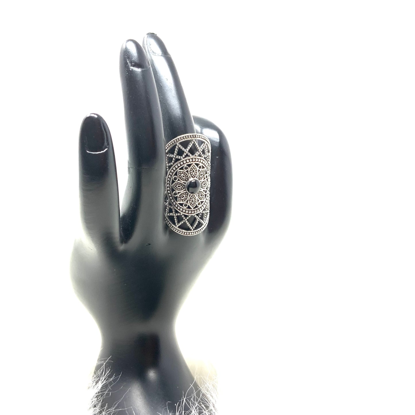 Black Onyx Shield Ring size 8