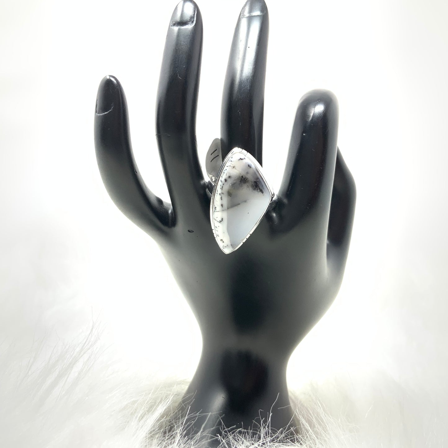 Dendrite Opal Ring, size 11