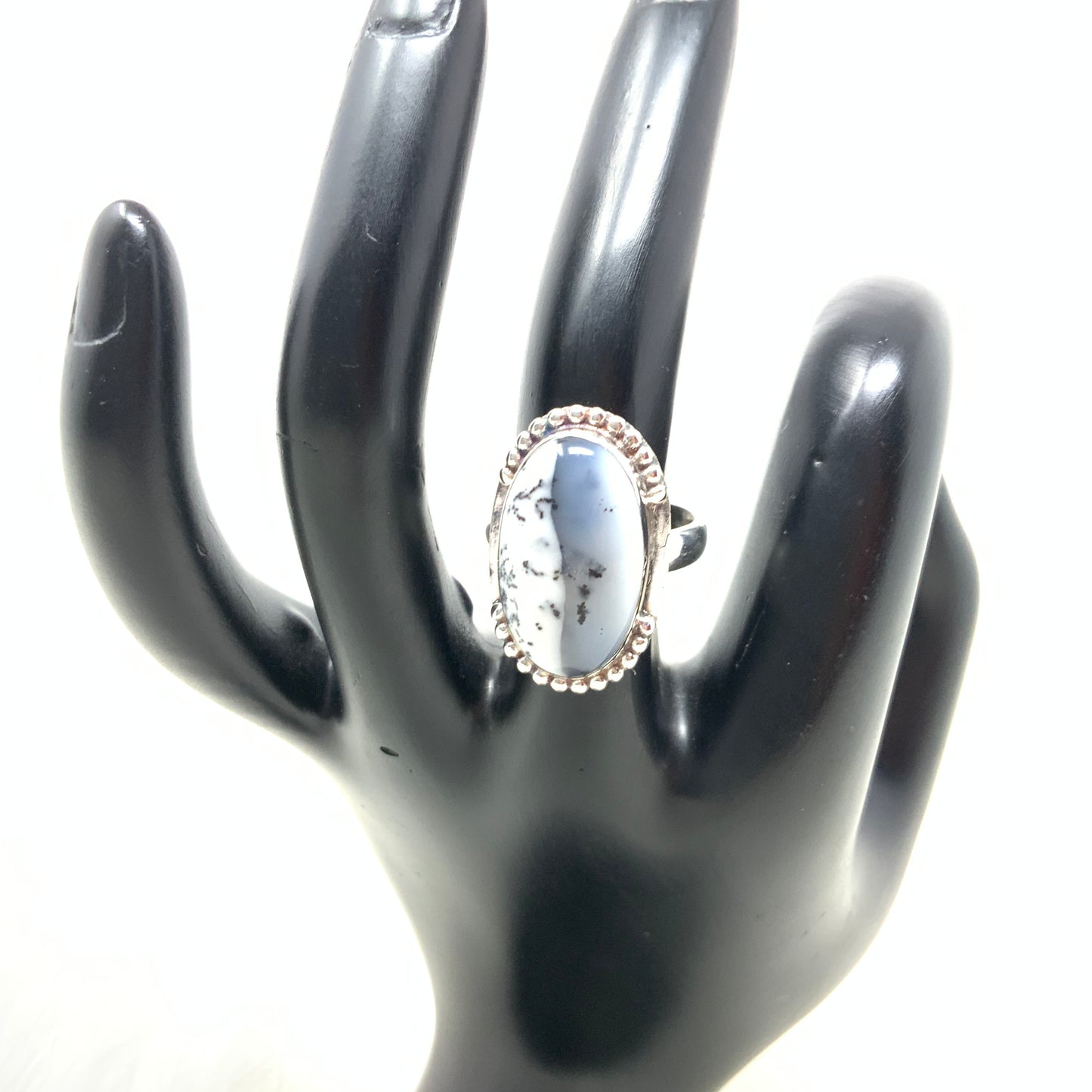 Dendrite Opal Ring, size 7