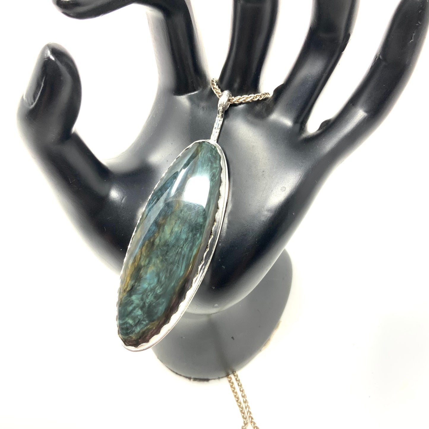Mother of Pearl Obsidian Pendant