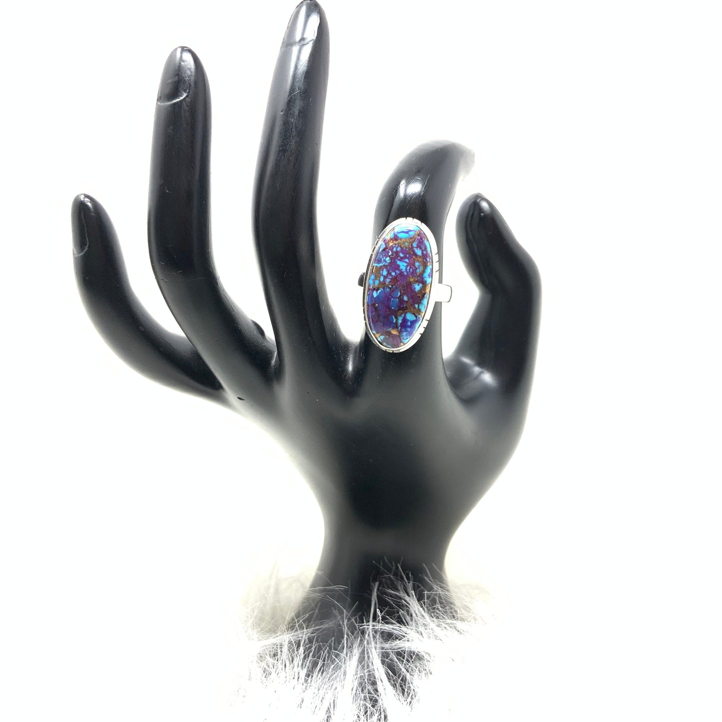 Purple Mojave Turquoise Ring, size 7