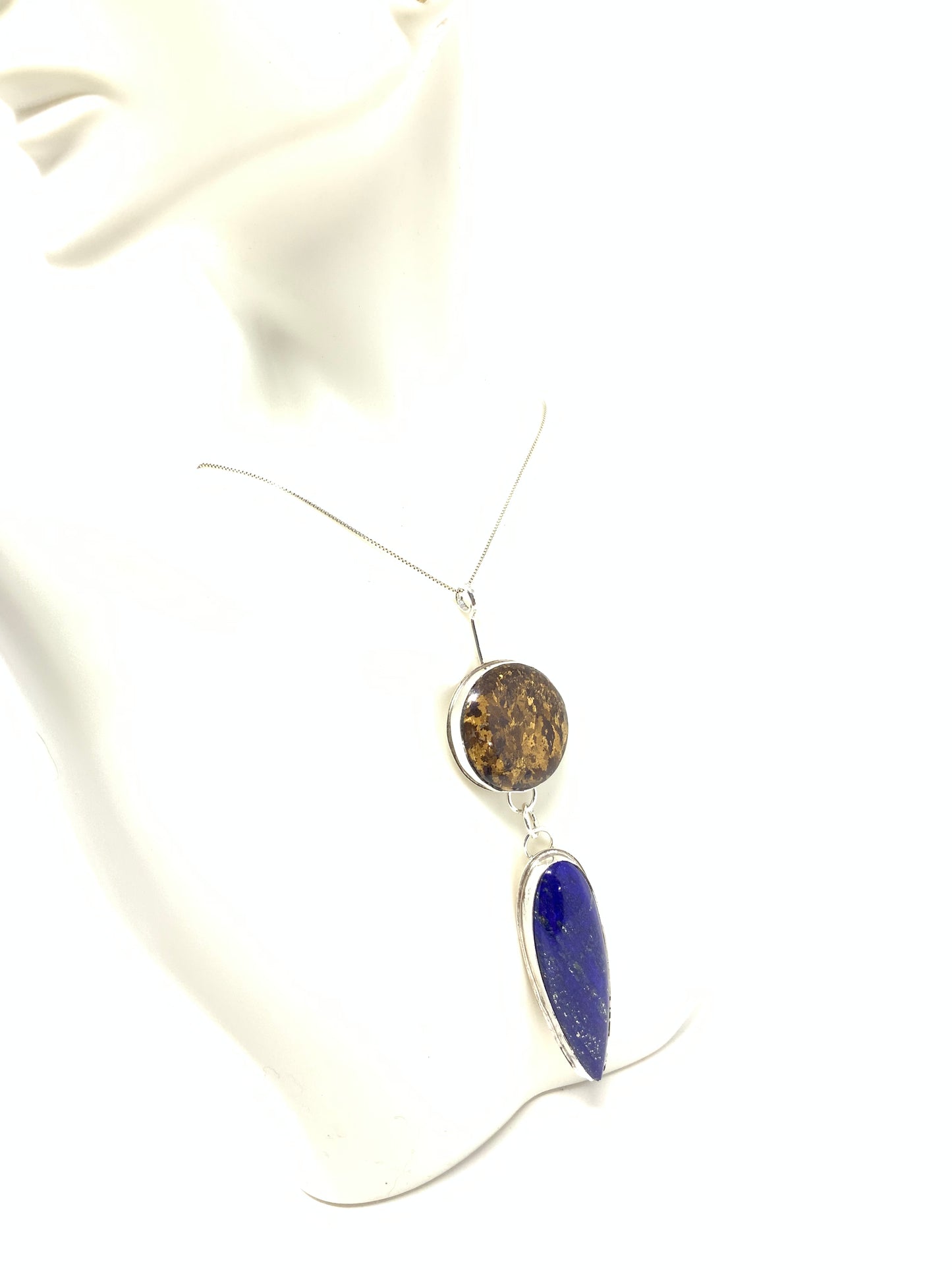 Gold Leaf and Lapis Lazuli Pendant