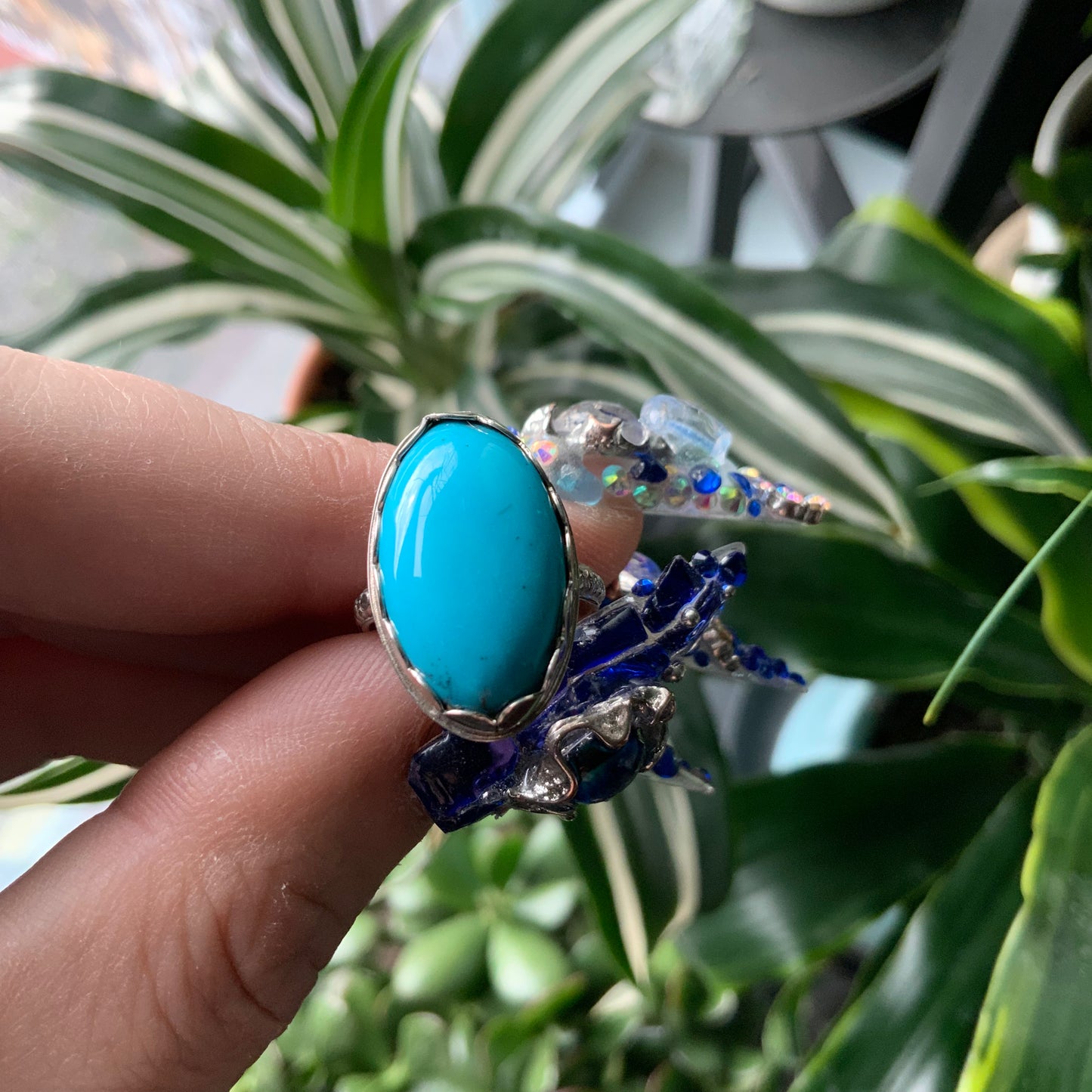 Nevada Blue Turquoise Ring, size 6