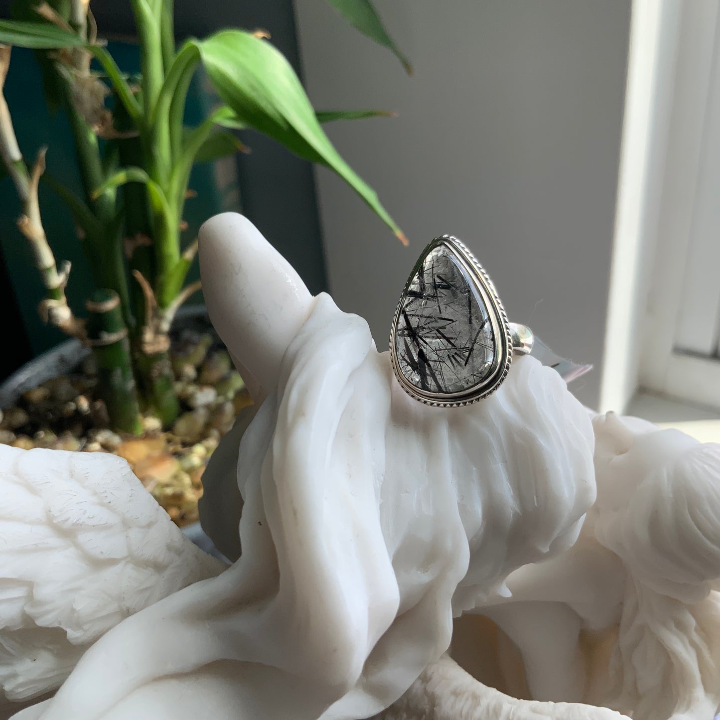 Rutile Quartz Ring, size 7