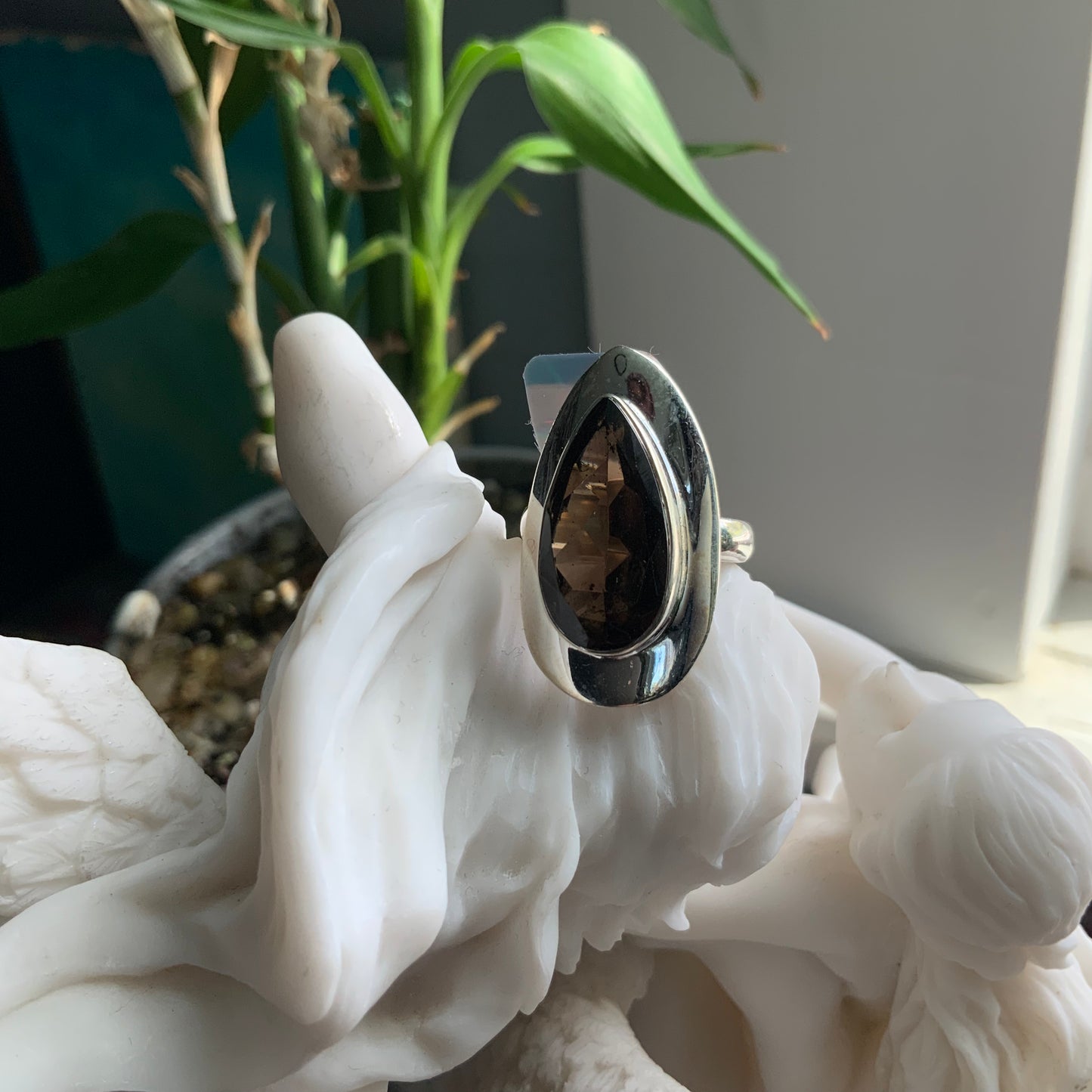 Smoky Quartz Ring, size 8