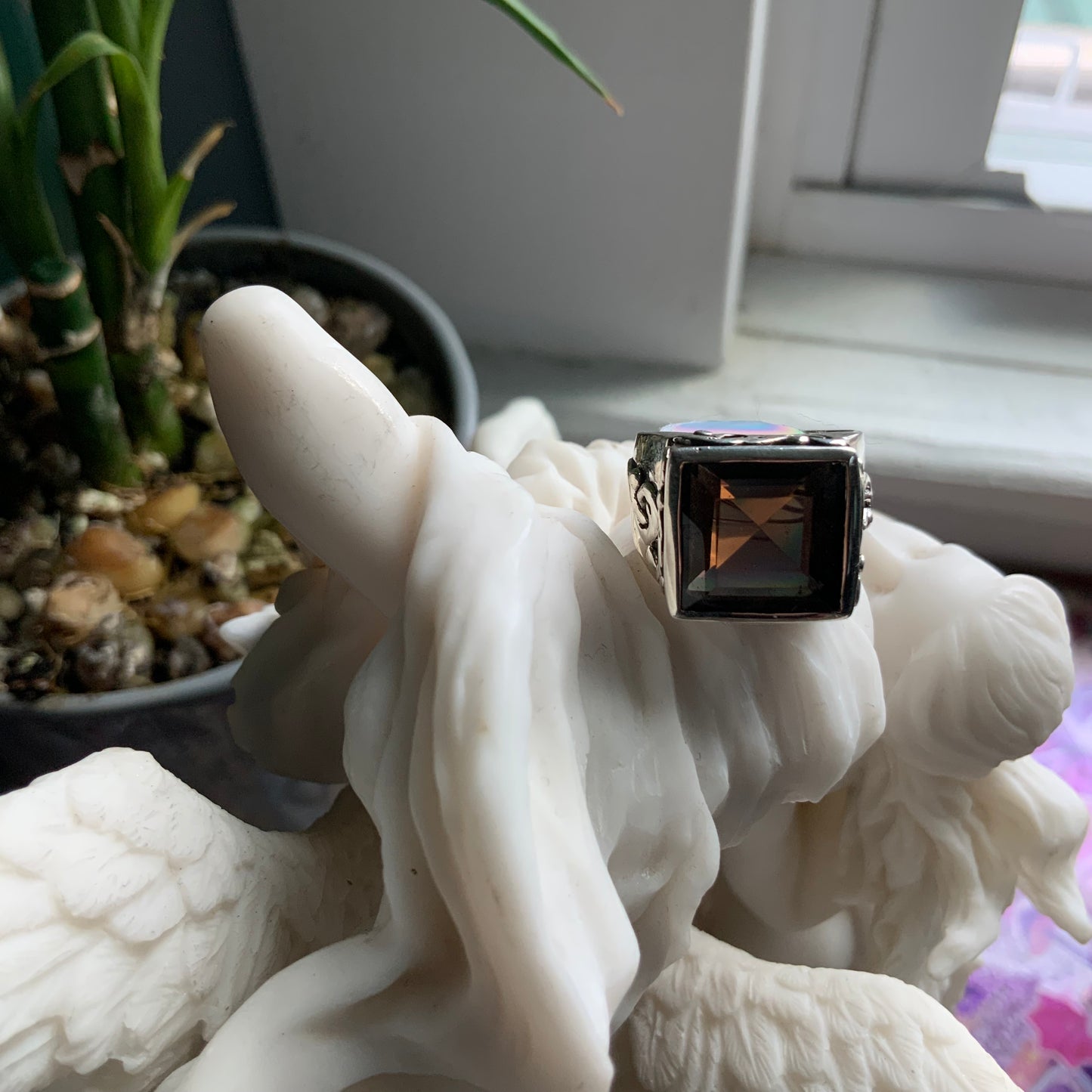 Smoky Quartz Ring, size 6