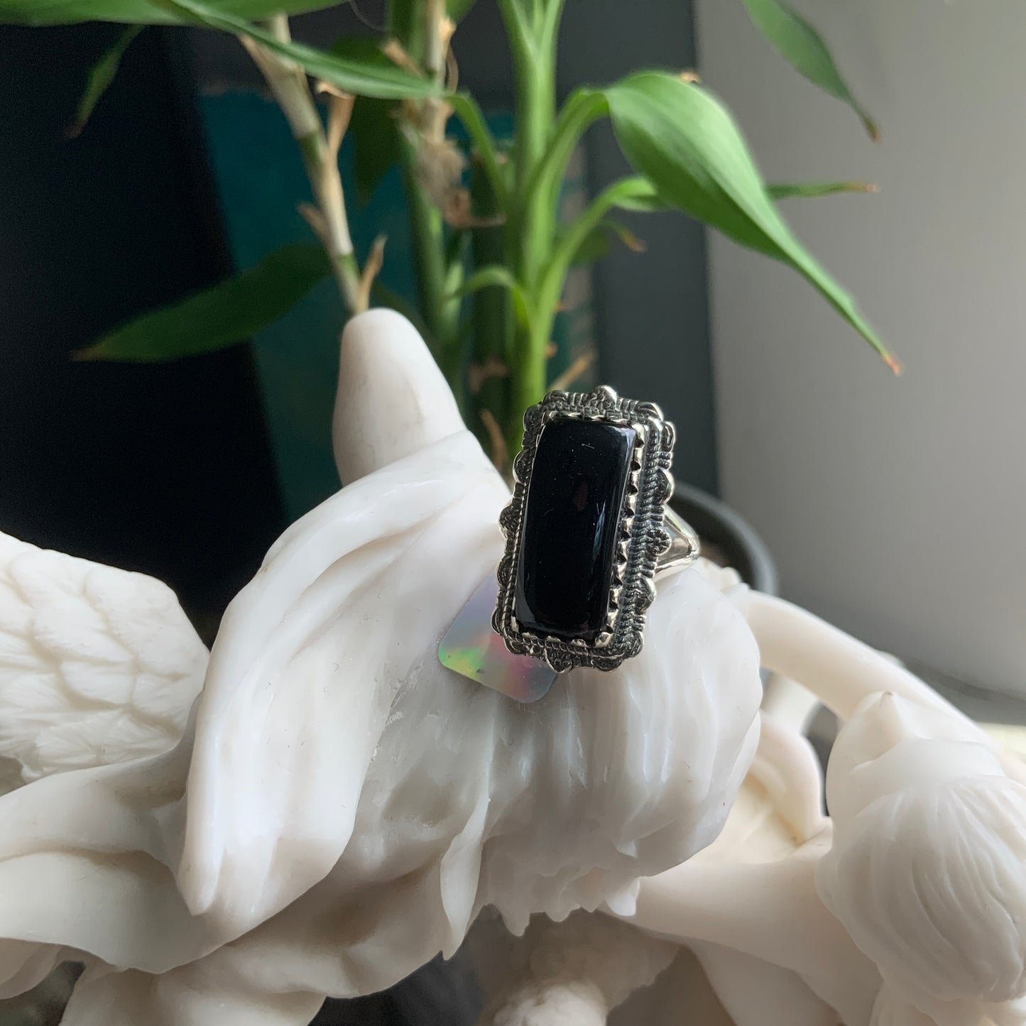 Black Onyx Ring, size 6