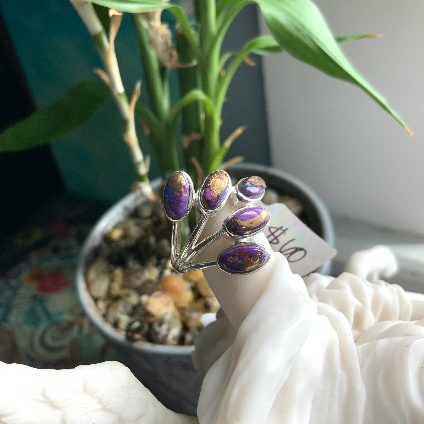 Purple Mojave Turquoise Ring, size 10
