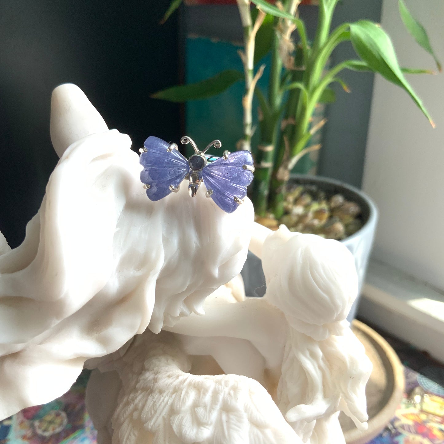 OOAK Tanzanite Butterfly Ring, size 6
