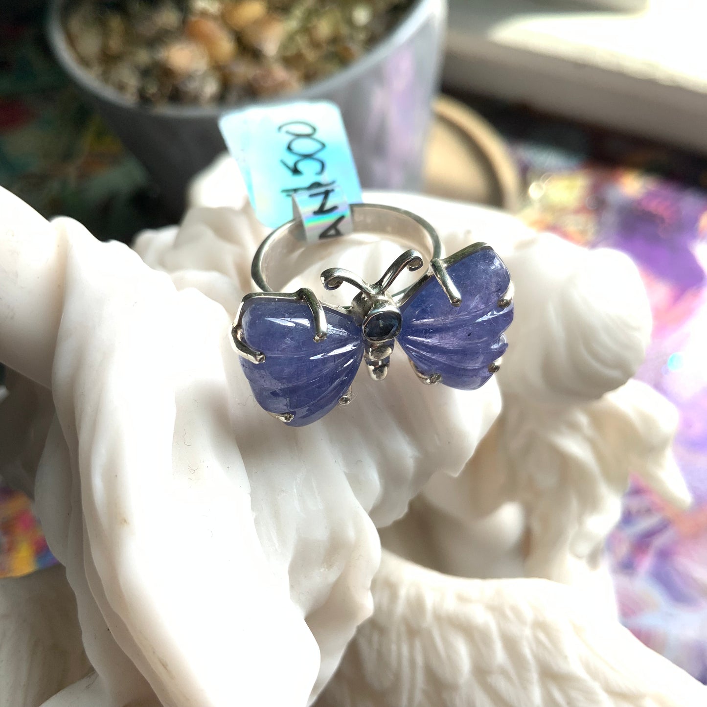 OOAK Tanzanite Butterfly Ring, size 6