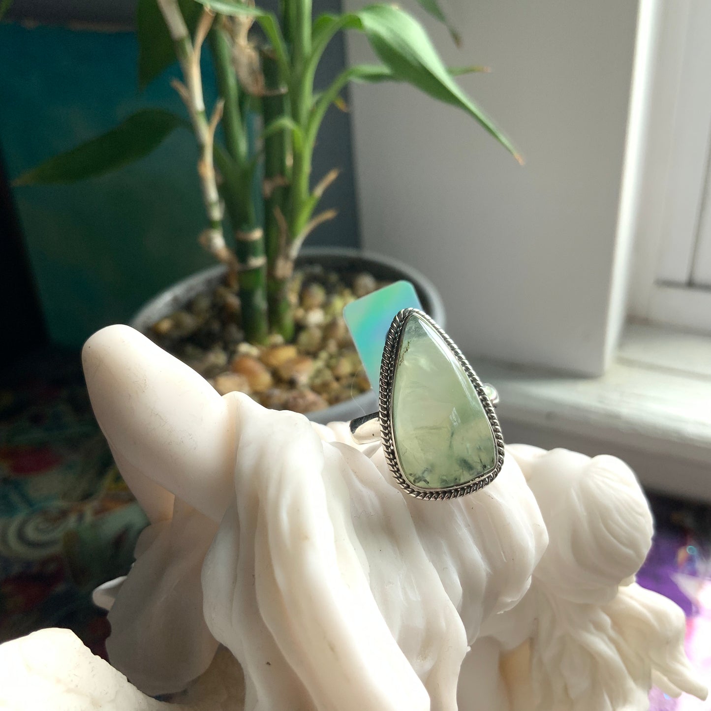 Prehnite Ring, size 9
