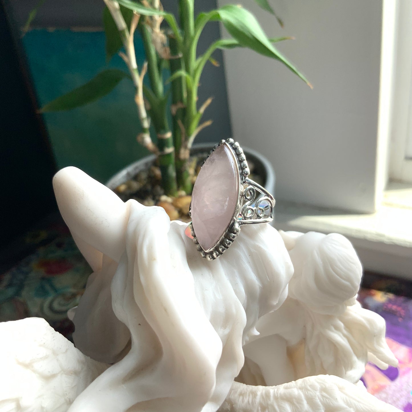 Rose Quartz Ring, sizes 8,9