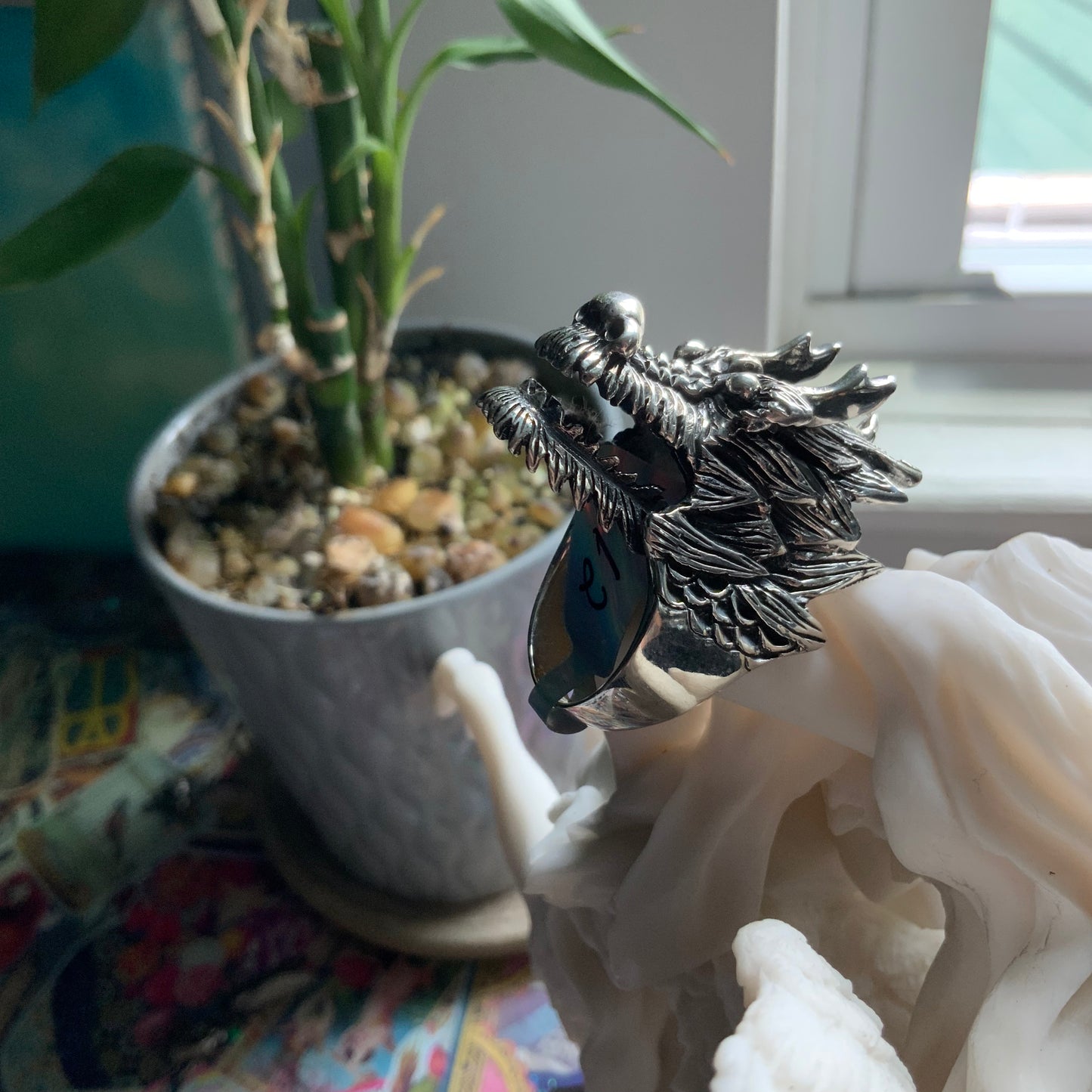 Large Chinese Dragon Ring, size 12