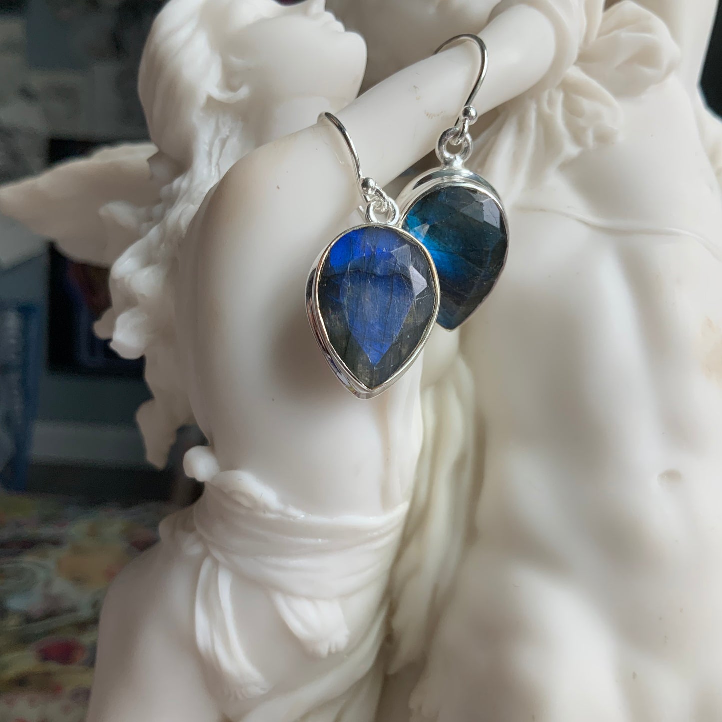 Faceted Labradorite Earrings