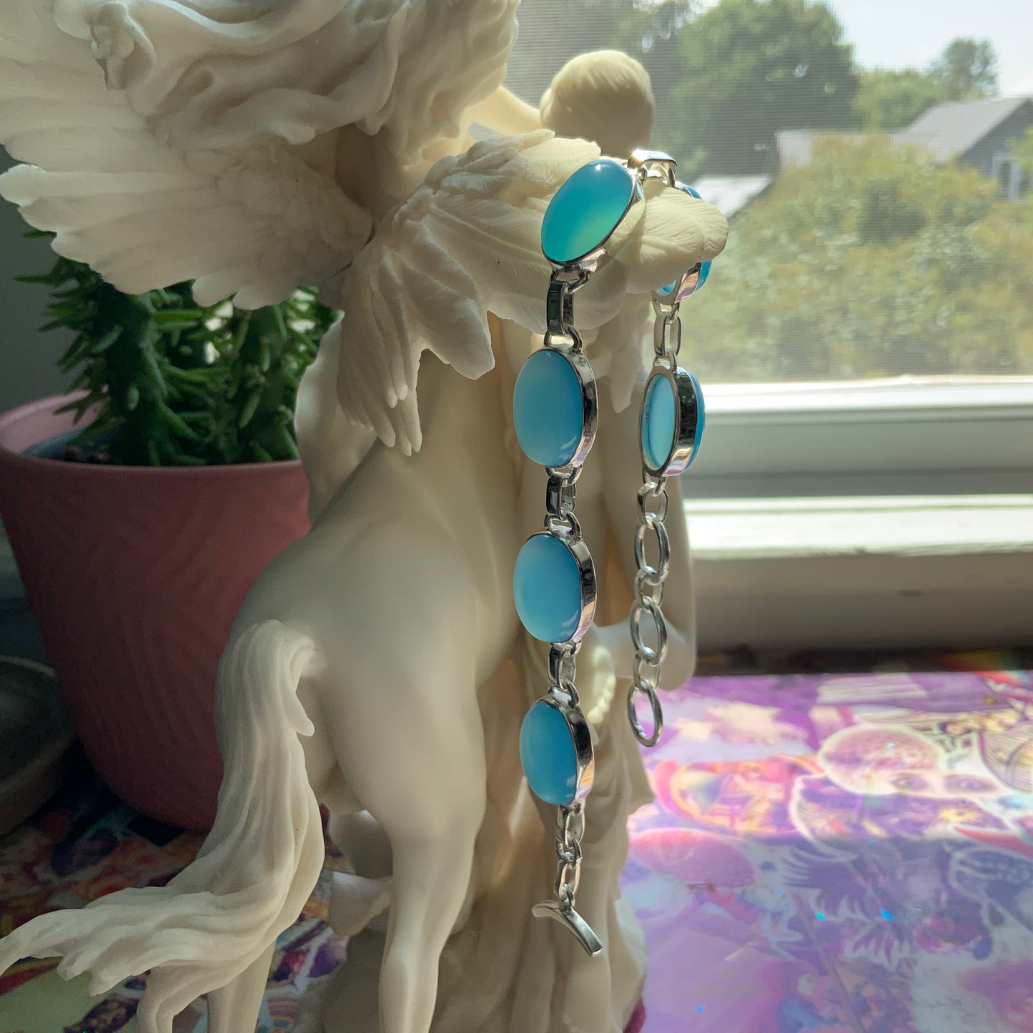 Blue Chalcedony Tennis Bracelet