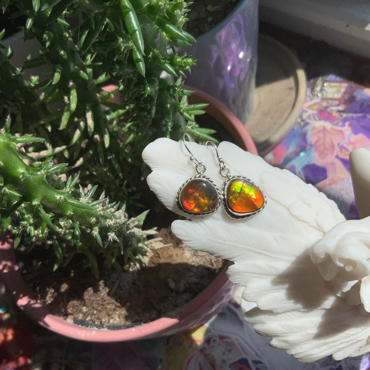 Ammolite Earrings