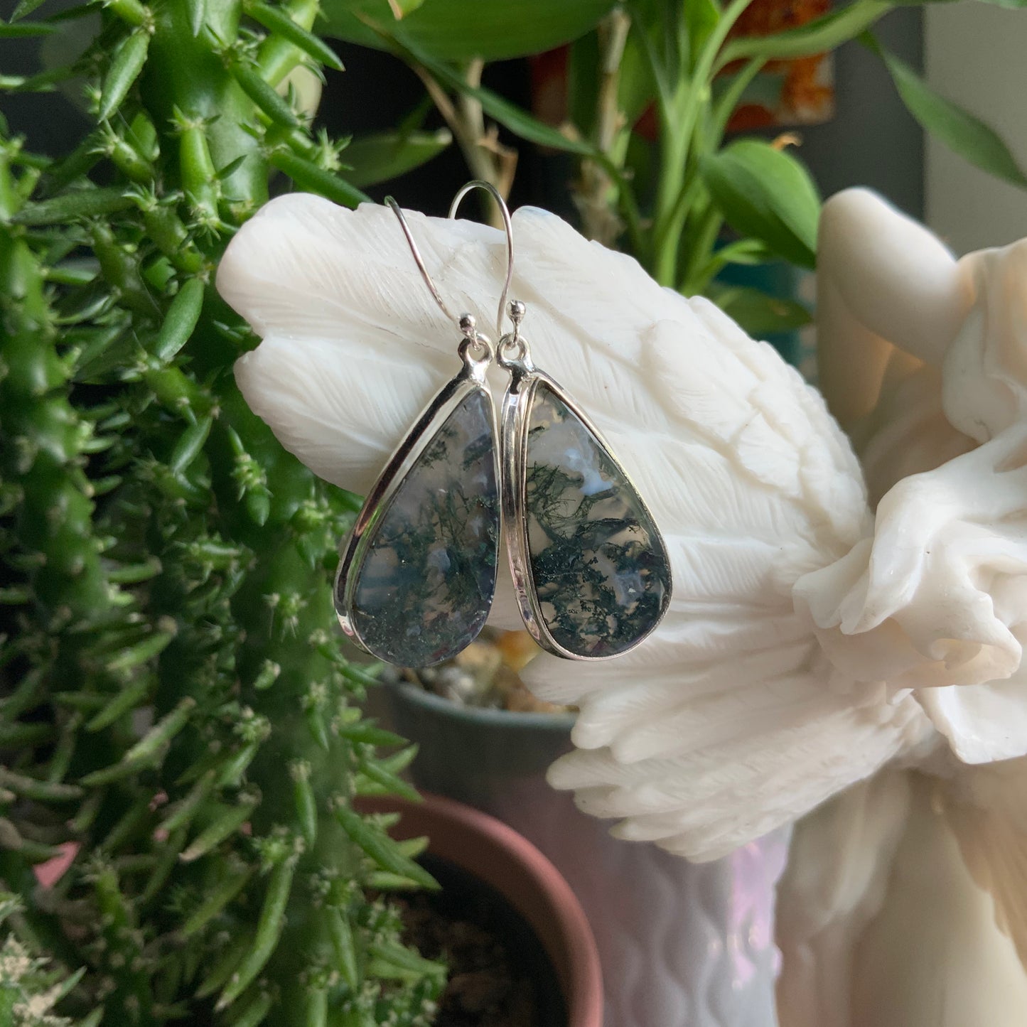 Moss Agate Earrings