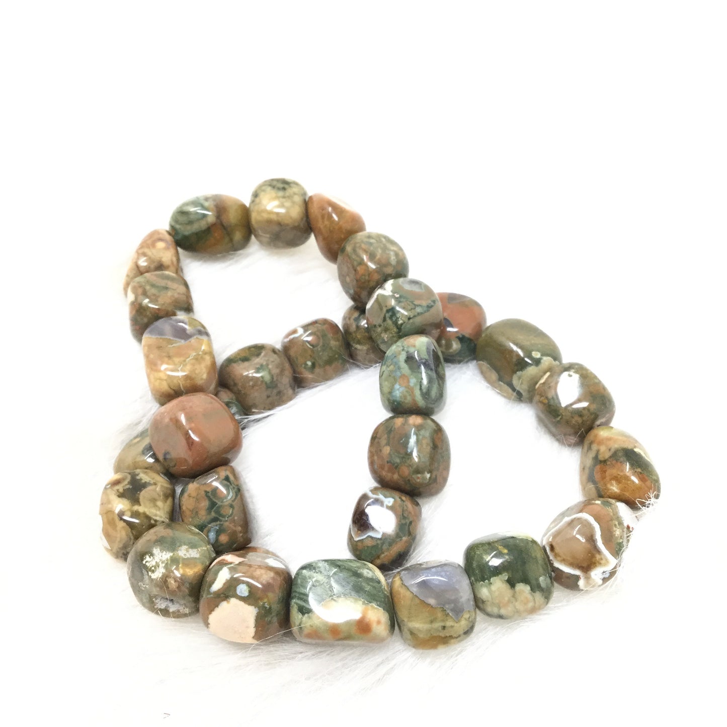 Unakite Nugget Elastic Bracelet