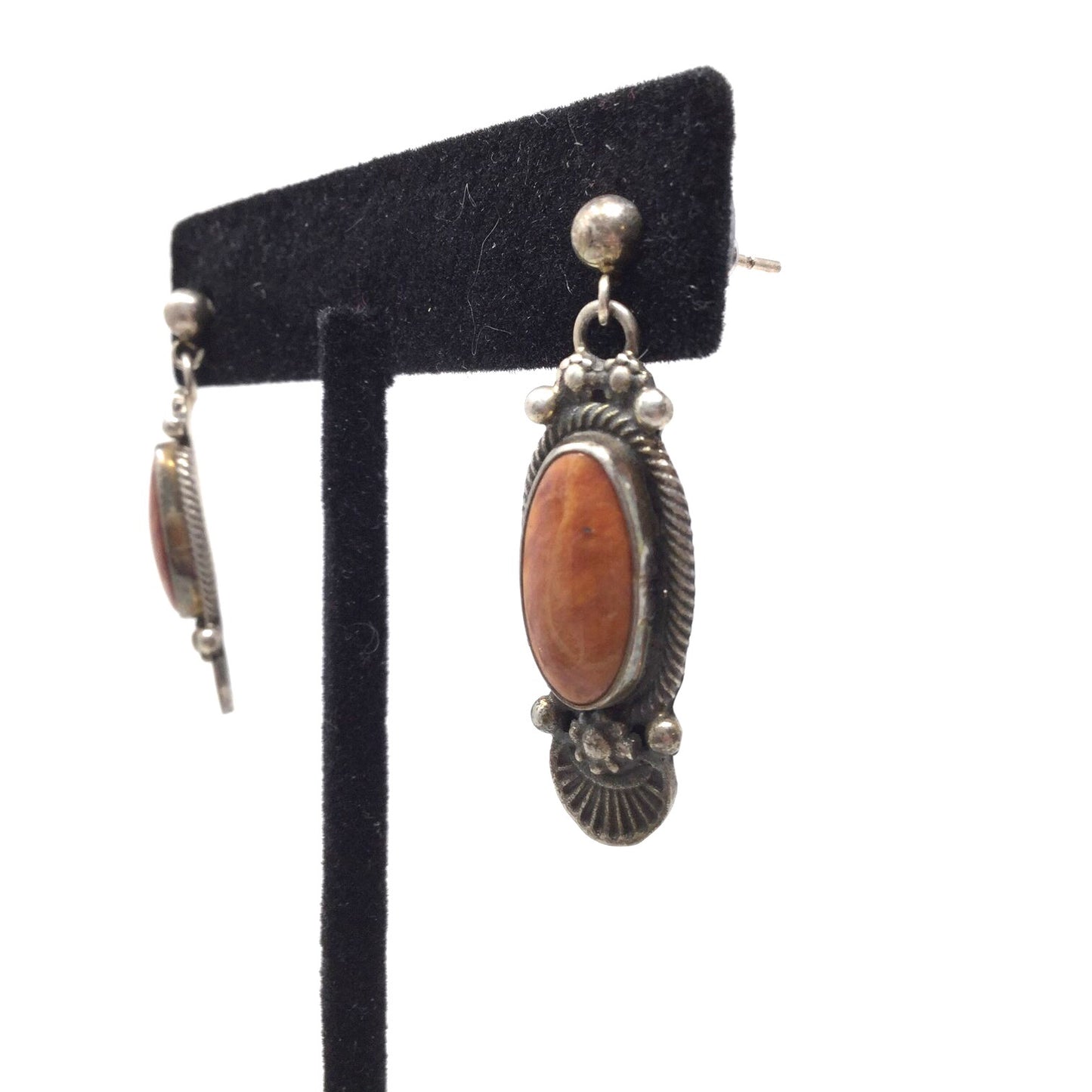 Orange Spiny Oyster Shell Earrings