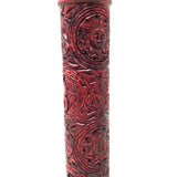 Dyed Red Sun Stone Tower Incense Burner