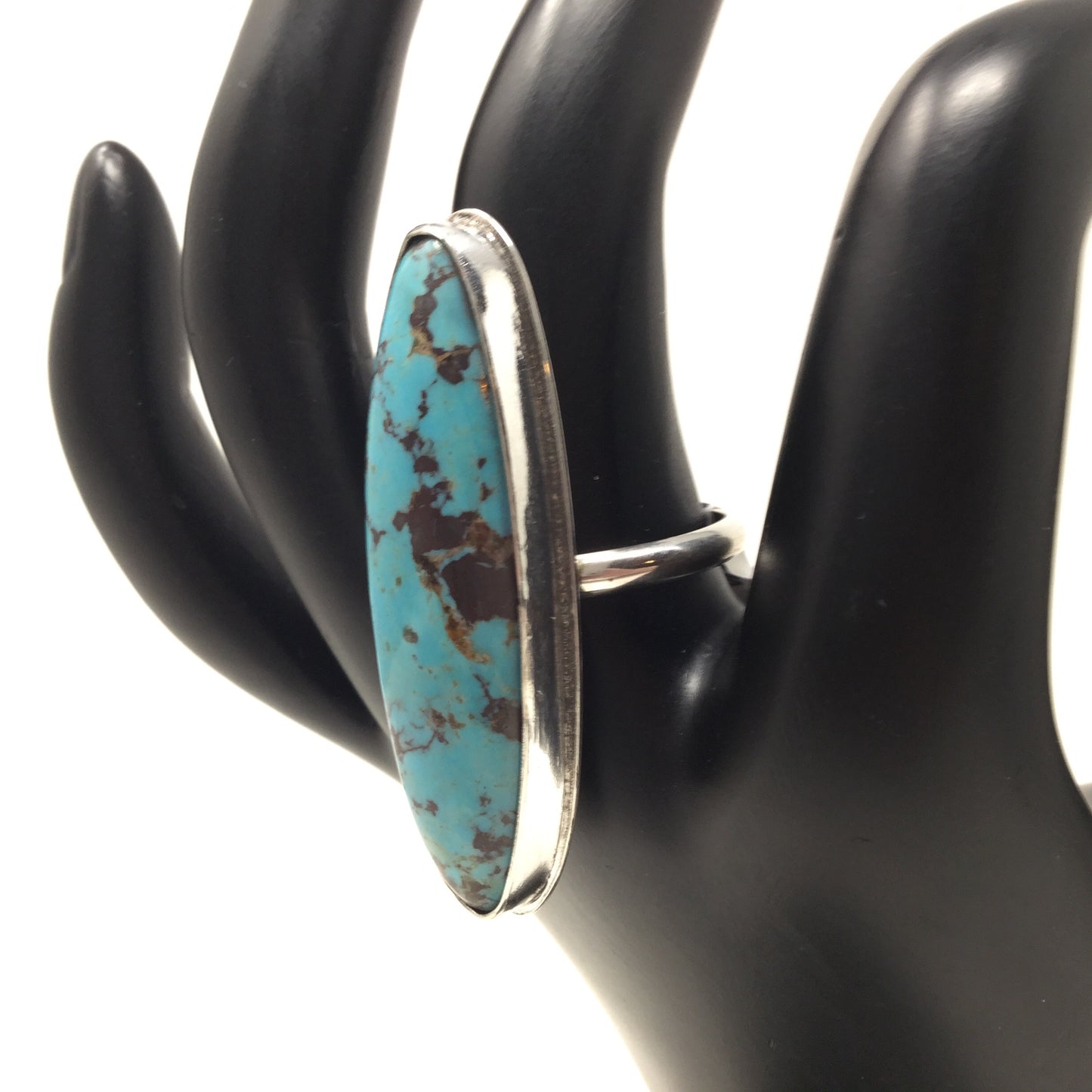 Bisbee Turquoise Shield Ring, size 8