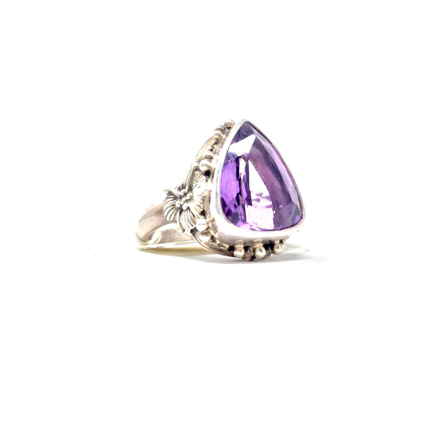 Large Natural Amethyst Ring, size 8