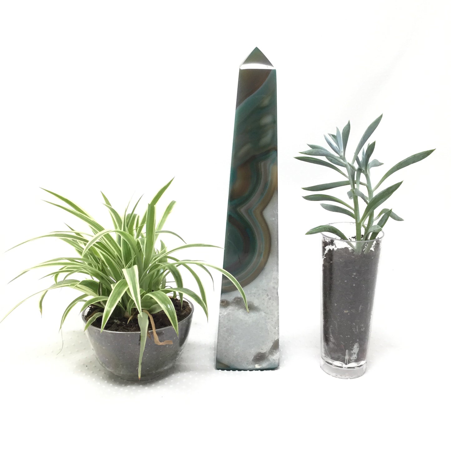 Large Green Agate Tower