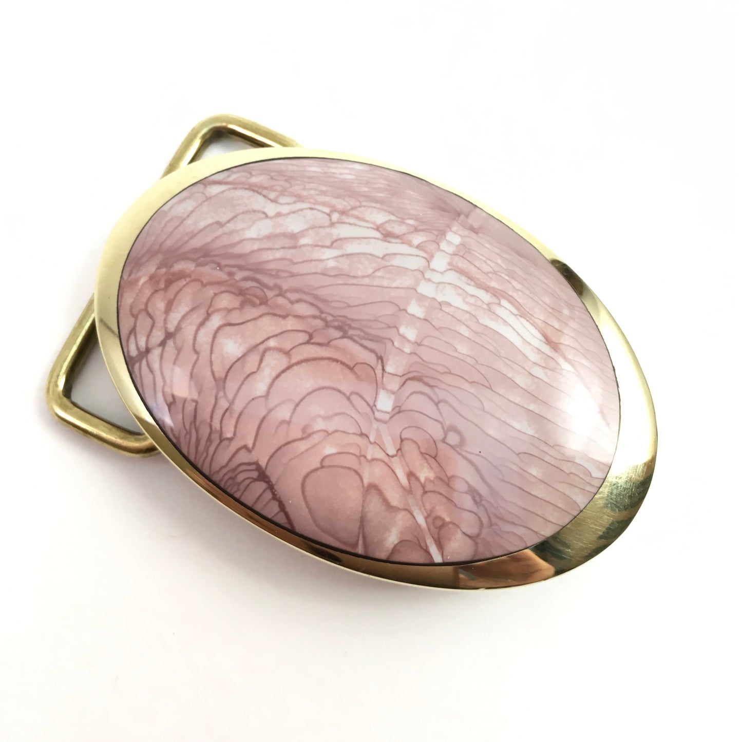 Jasper and Cast Brass Belt Buckle