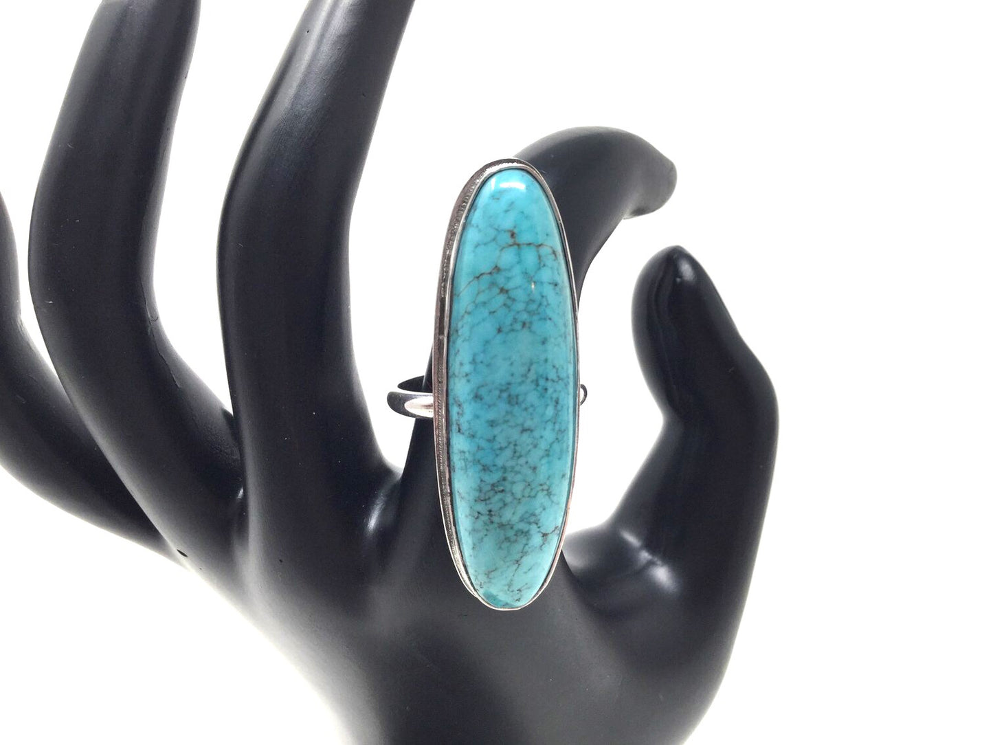 Chinese Turquoise Ring, size 8