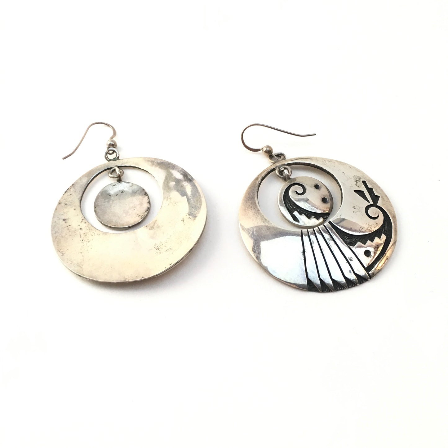 OOAK Carved Hopi Earrings