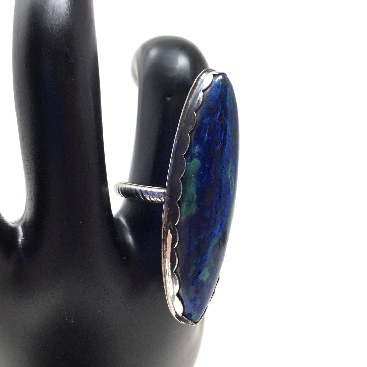 Azurite Malachite Ring, size 9