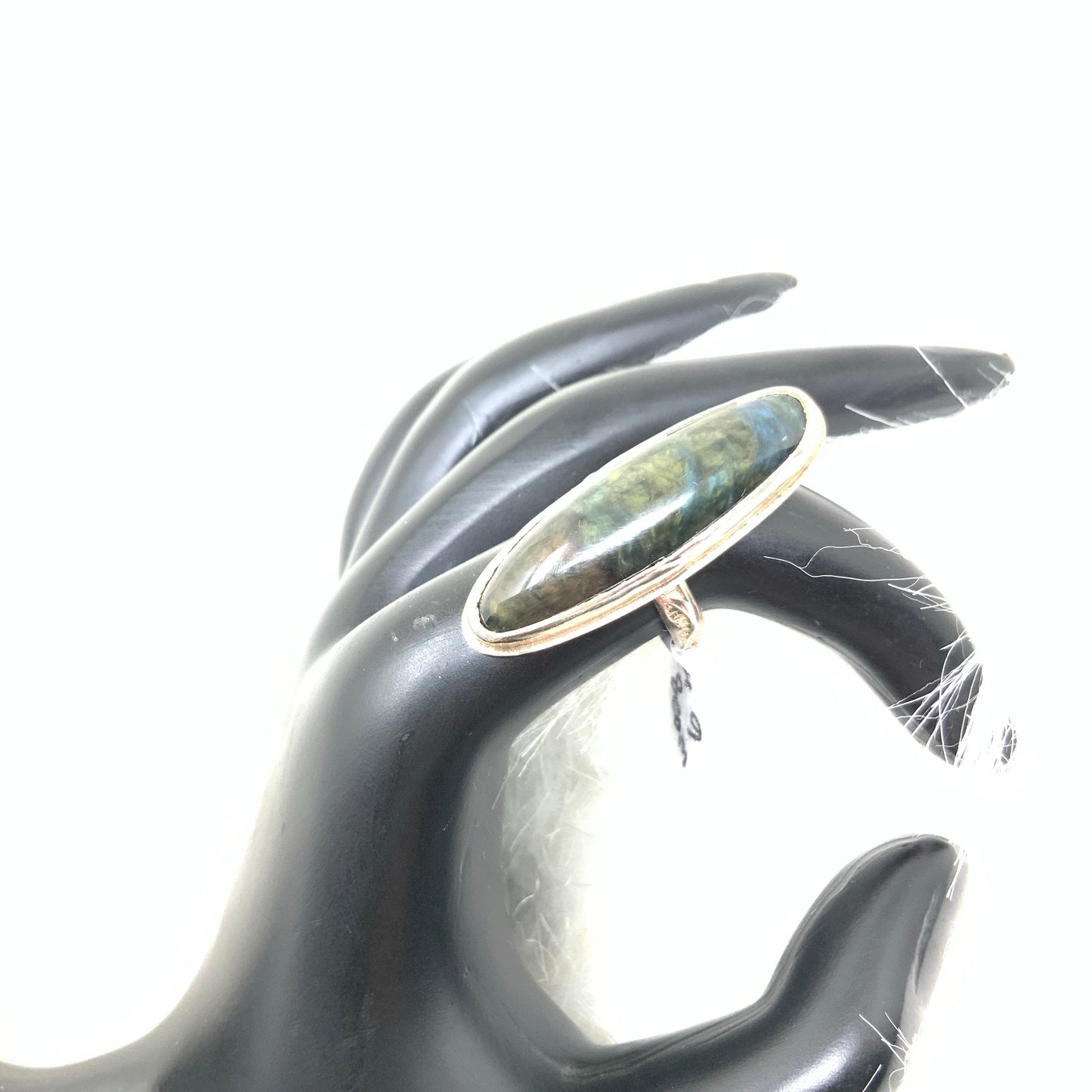 Mother of Pearl Obsidian Ring, size 6