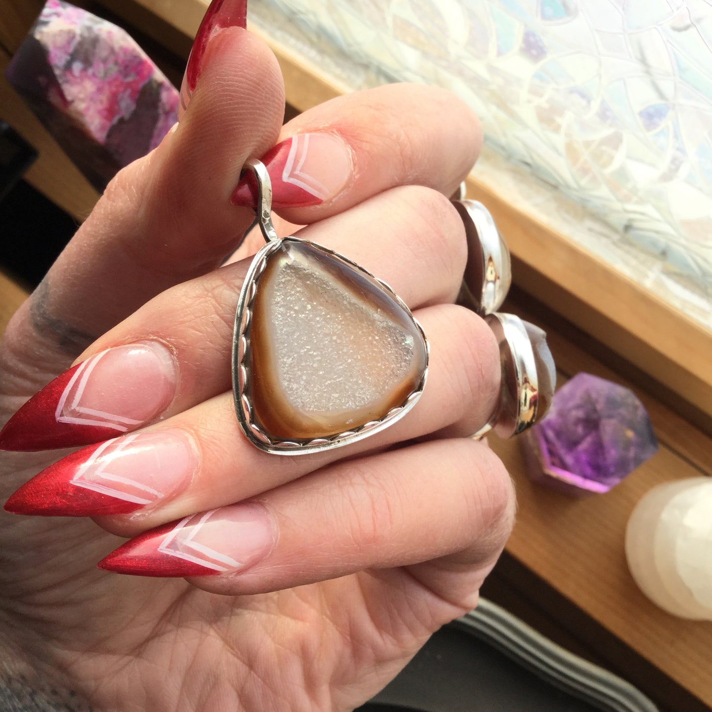 Druzy Quartz Pendant