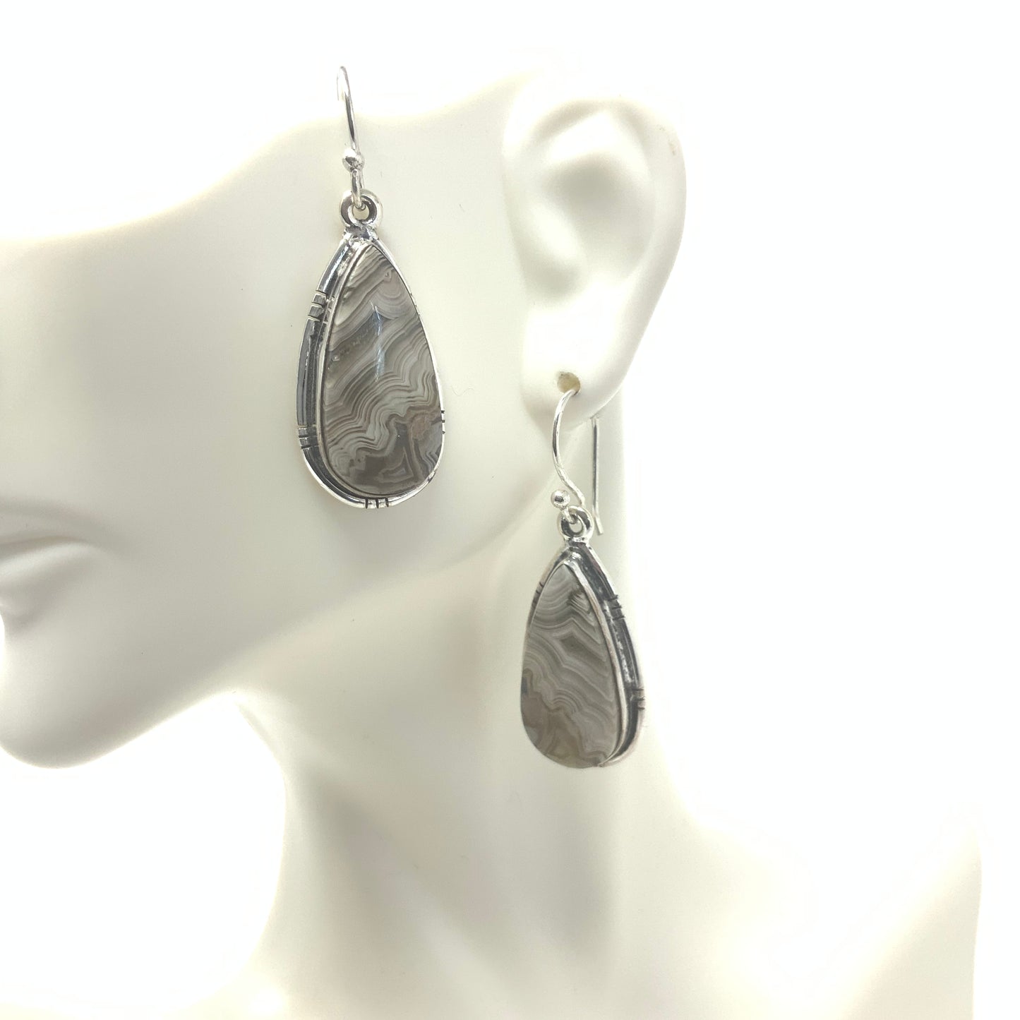 Crazy Lace Agate Earrings